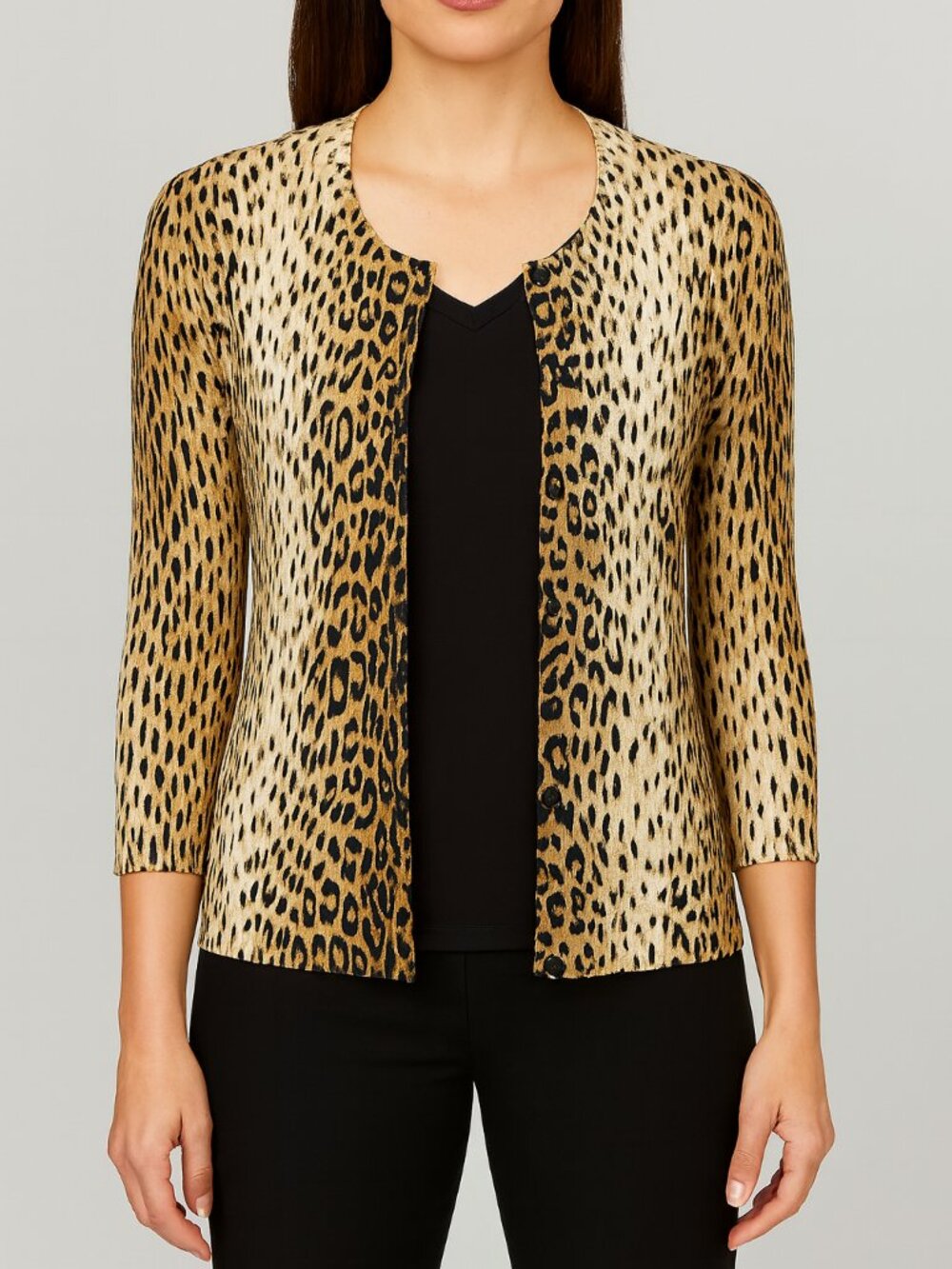 Joseph A Leopard Print Cardigan
